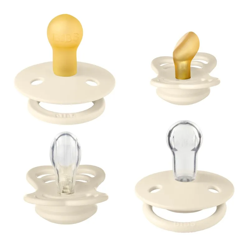 Bild 1 för BIBS Try It Collection latex/silikon 4-pack, ivory