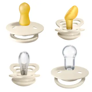 Produktfoto för BIBS Try It Collection latex/silikon 4-pack, ivory