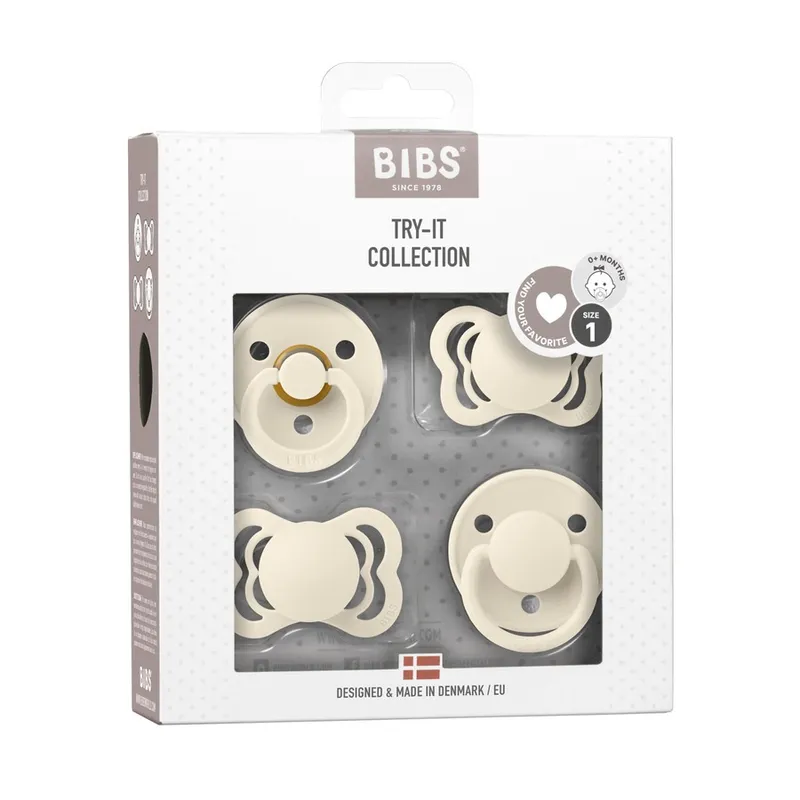 Bild 3 för BIBS Try It Collection latex/silikon 4-pack, ivory