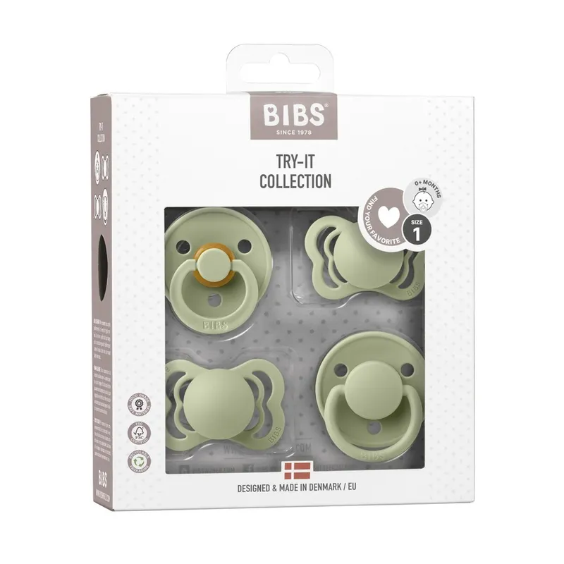 Bild 3 för BIBS Try It Collection latex/silikon 4-pack, sage