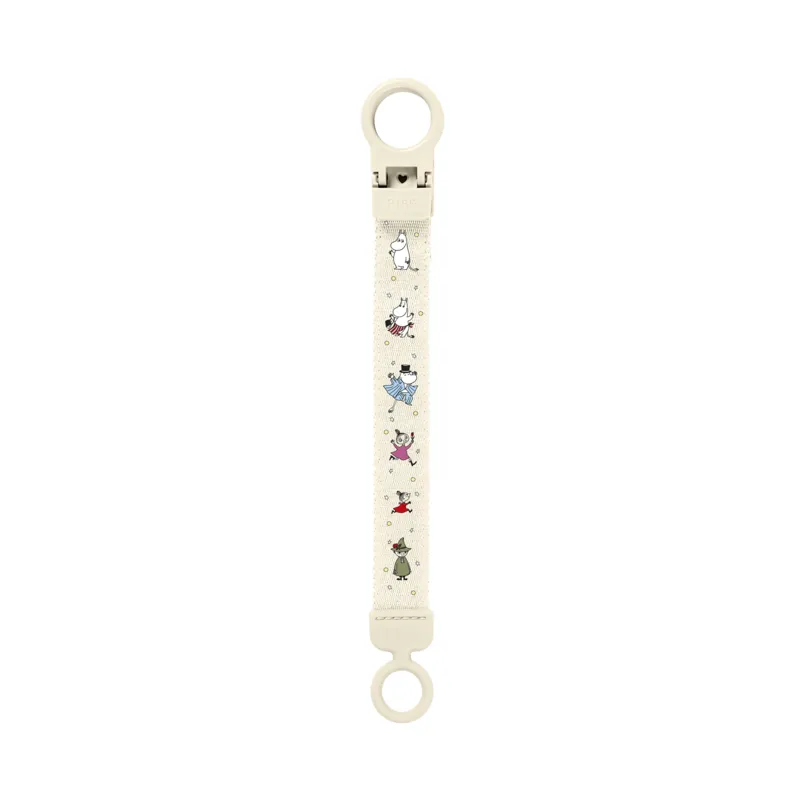 Bild 1 för BIBS x Moomin Pacifier Clip Loop Ivory