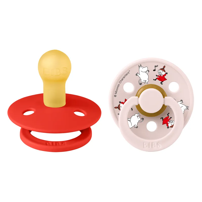 Bild 2 för BIBS x Moomin Pacifier Colour Dancing Latex Size 1 Candy Apple mix 2-pack