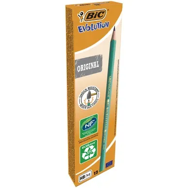 Alternativ bild 0 för BIC® Blyertspenna ECOlutions Evolution, HB-stift, sexkantig pennkropp, grön