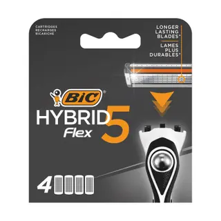 Produktfoto för BIC Hybrid 5 Flex Rakblad 4-pack