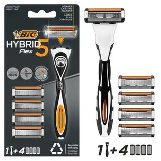 Produktfoto för BIC Hybrid 5 Flex Rakhyvel 1 + 4