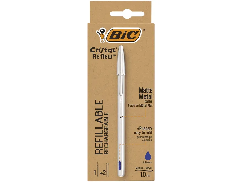 Alternativ bild 0 för BIC® Kulpenna Cristal ReNew 1,0mm blå