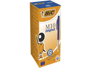 Produktfoto för BIC® Kulpenna M10 Clic™, 1 mm mediumspets, blått bläck