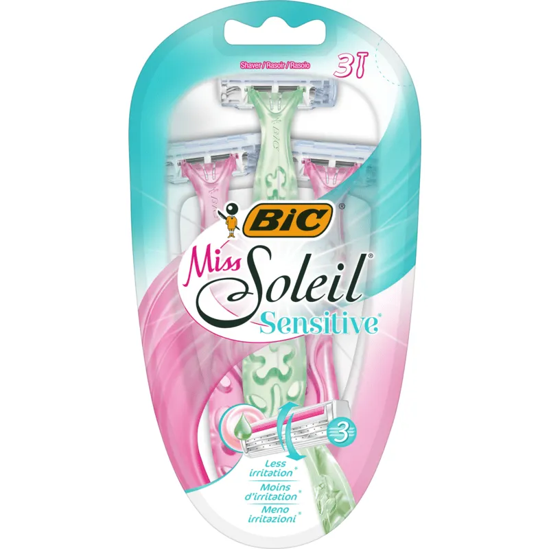 Bild 1 för BIC Miss Soleil Sensitive Rakhyvlar 3-pack