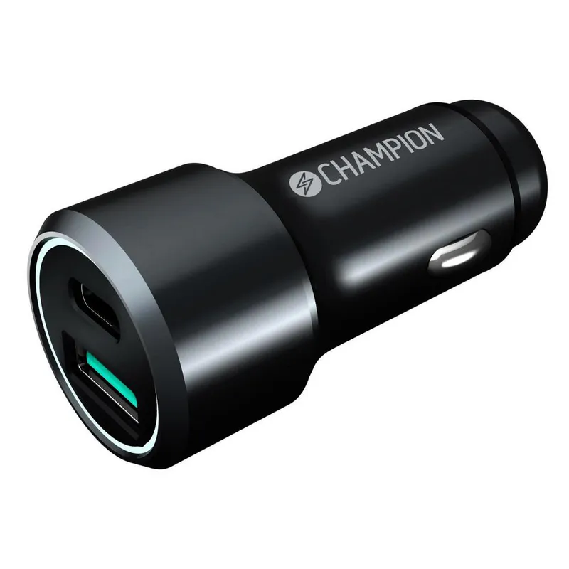 Alternativ bild 0 för Billaddare 43W 2-port QC/PD Svart