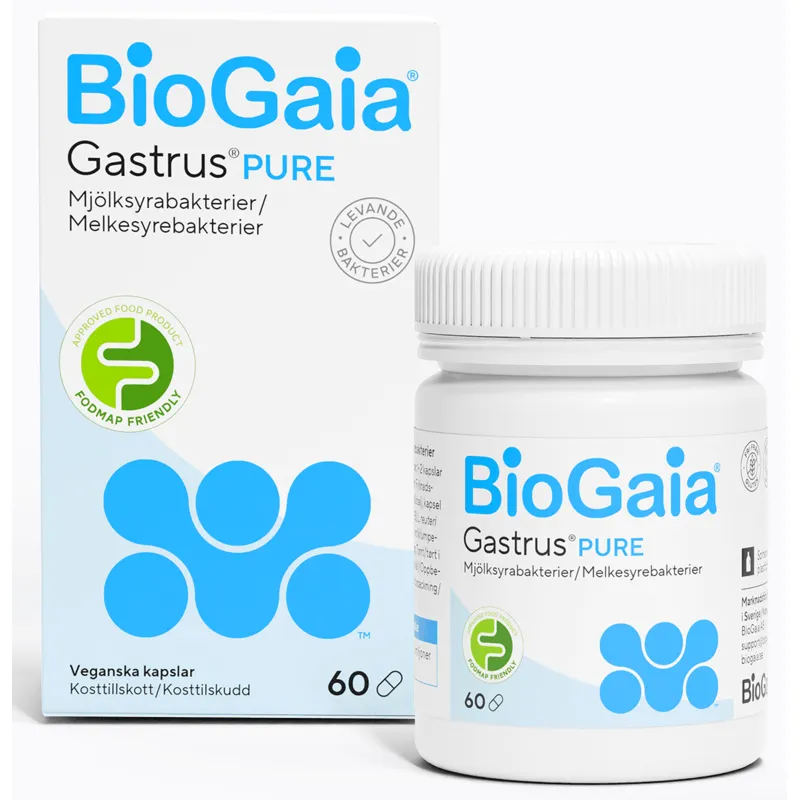 Bild 1 för BioGaia Gastrus PURE 60 kapslar