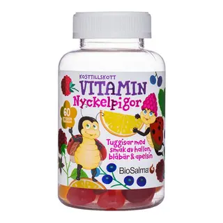 Produktfoto för BioSalma Biosalma Nyckelpiga Multivitamin 60 tuggtabletter