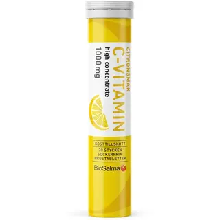 Produktfoto för BioSalma C-vitamin 1000 mg Citron 20 brustabletter
