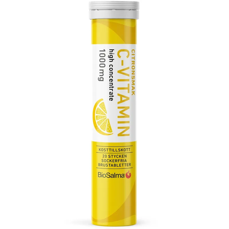 Bild 2 för BioSalma C-vitamin 1000 mg Citron 20 brustabletter