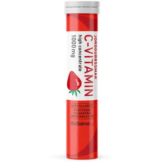 Produktfoto för BioSalma C-vitamin 1000 mg Jordgubb 20 brustabletter