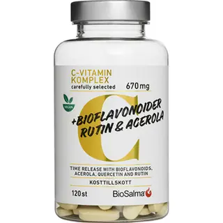 Produktfoto för BioSalma C-vitamin 670 mg bioflavonoider 120 kapslar