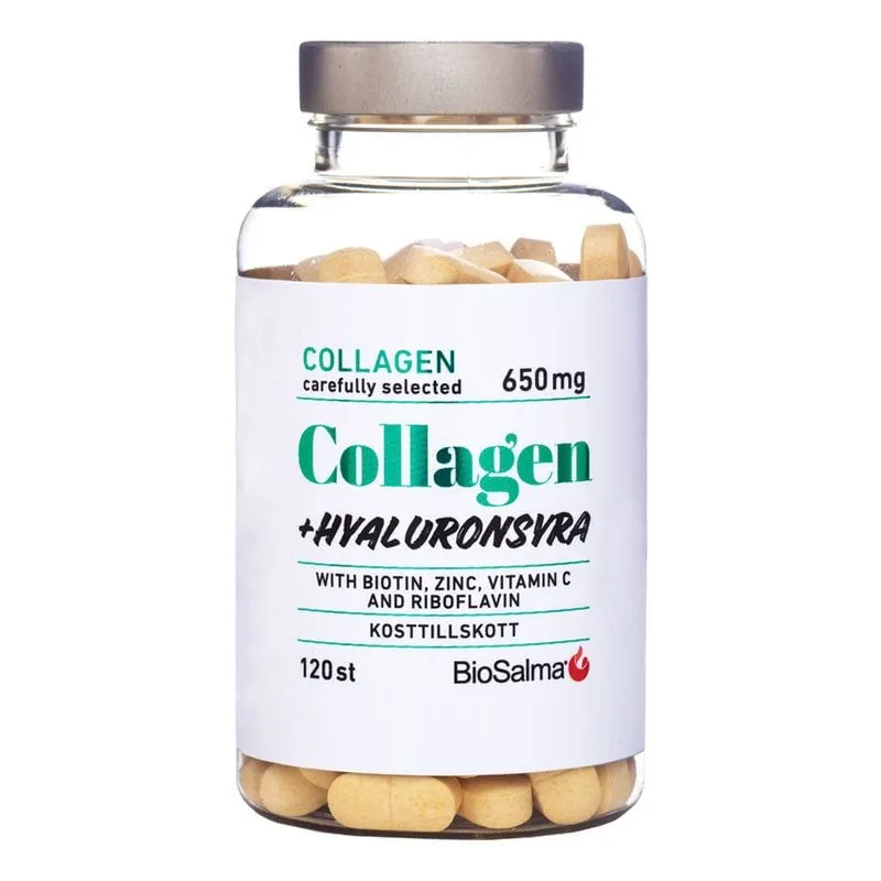 Bild 1 för BioSalma Collagen + Hyaluronsyra 120 tabletter