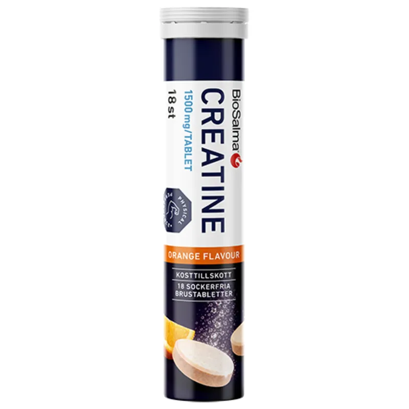 Bild 2 för BioSalma Creatine Brustabletter 1500 mg Apelsin 18 st