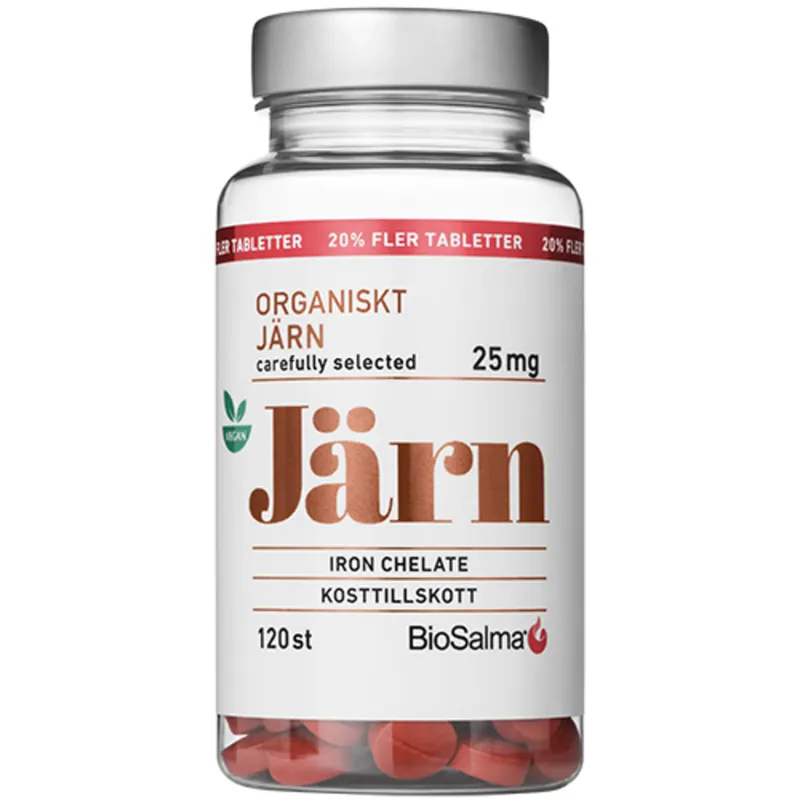 Bild 2 för BioSalma Järn kelaterat 120 tabletter