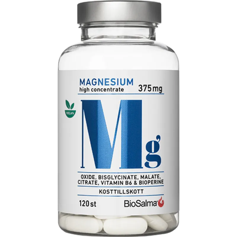 Bild 2 för BioSalma Magnesium 375 mg 120 tabletter