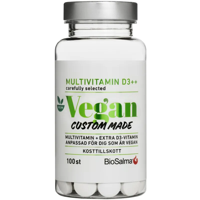 Bild 2 för BioSalma Multivitamin Vegan D-vitamin++ 100 kapslar