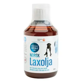 Produktfoto för BioSalma Norsk Laxolja för Hund & Katt 300 ml