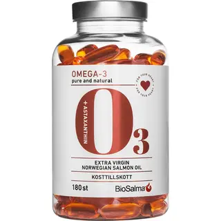 Produktfoto för BioSalma Omega-3 Salmon Oil 1000 mg 180 kapslar