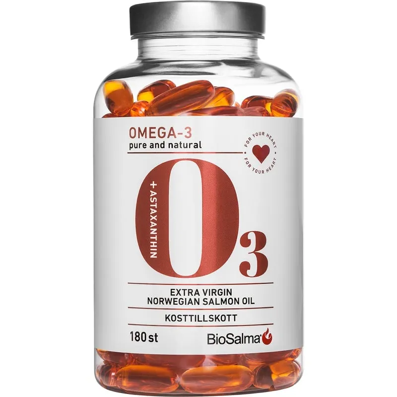 Bild 1 för BioSalma Omega-3 Salmon Oil 1000 mg 180 kapslar