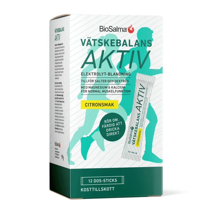 Bild 1 för BioSalma Vätskebalans Aktiv 12 dos-sticks