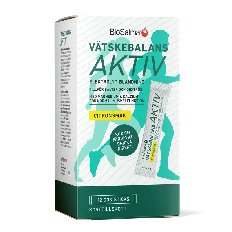 Bild 2 för BioSalma Vätskebalans Aktiv 12 dos-sticks