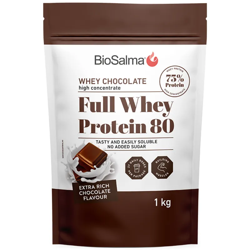 Bild 2 för BioSalma Whey 80 Choklad 1 kg