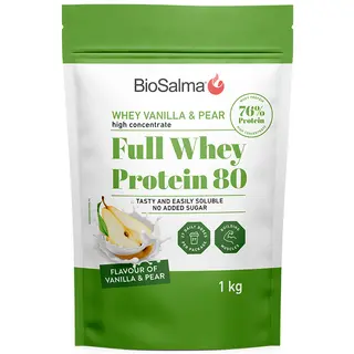 Produktfoto för BioSalma Whey 80 Vanilj & Päron 1 kg