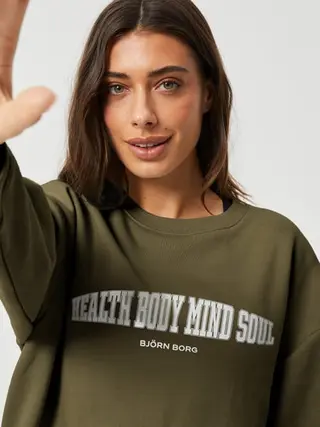 Produktfoto för Björn Borg Ace Boyfriend Crew Grön, XXL