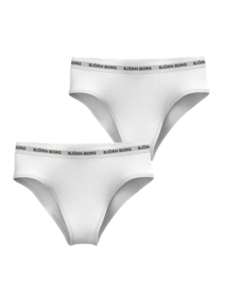 Bild 2 för Björn Borg Core Logo High Waist Brief 2-pack Vit, M