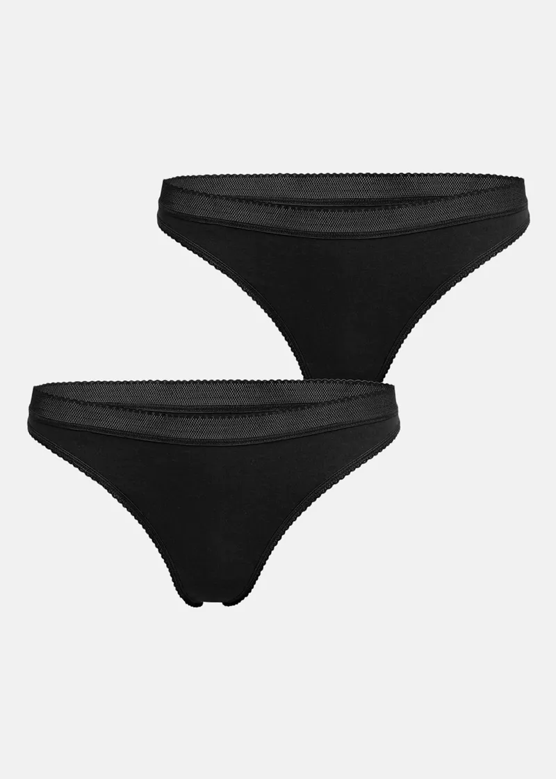 Bild 2 för Björn Borg Core Thong 2-pack Svart, XL