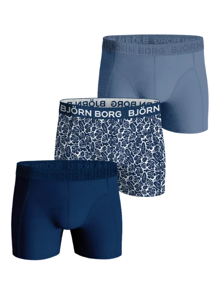 Bild 1 för Björn Borg Cotton Stretch Boxers 3-pack Blå, XS