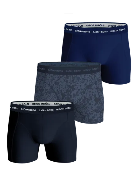 Bild 1 för Björn Borg Cotton Stretch Boxers 3-pack Blå, XXL
