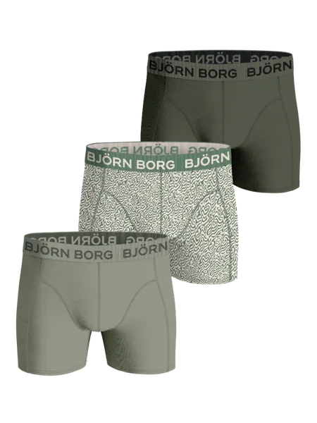 Bild 1 för Björn Borg Cotton Stretch Boxers 3-pack Grön, L