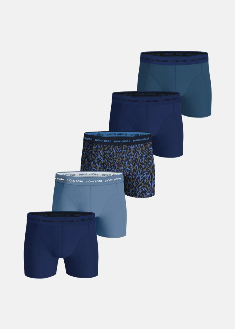 Bild 1 för Björn Borg Cotton Stretch Boxers 5-pack Blå, M