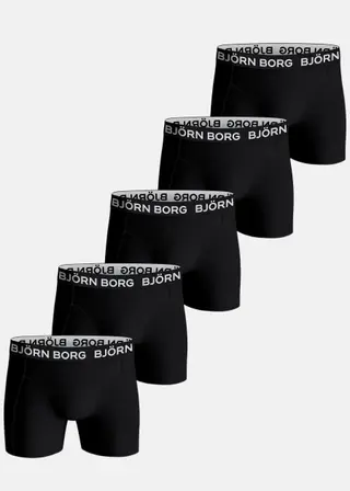 Produktfoto för Björn Borg Cotton Stretch Boxers 5-pack Svart, M