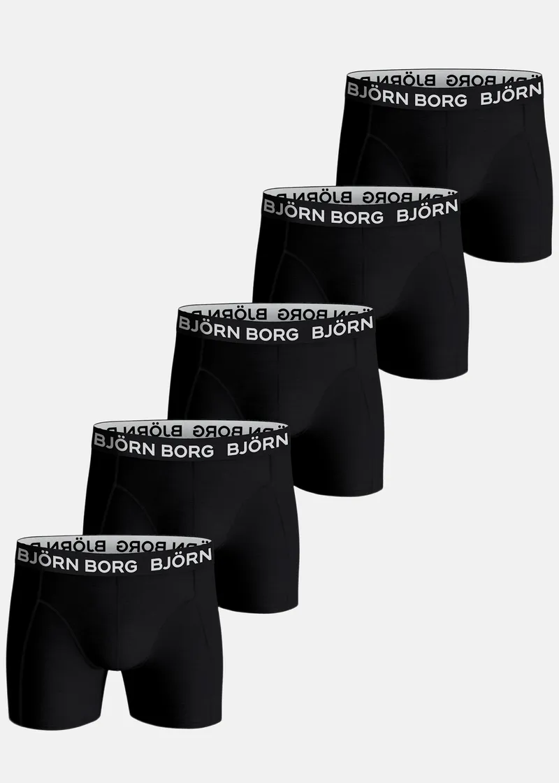 Bild 1 för Björn Borg Cotton Stretch Boxers 5-pack Svart, S
