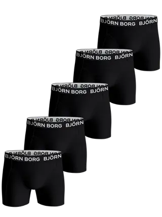 Produktfoto för Björn Borg Cotton Stretch Boxers 5-pack Svart, XS