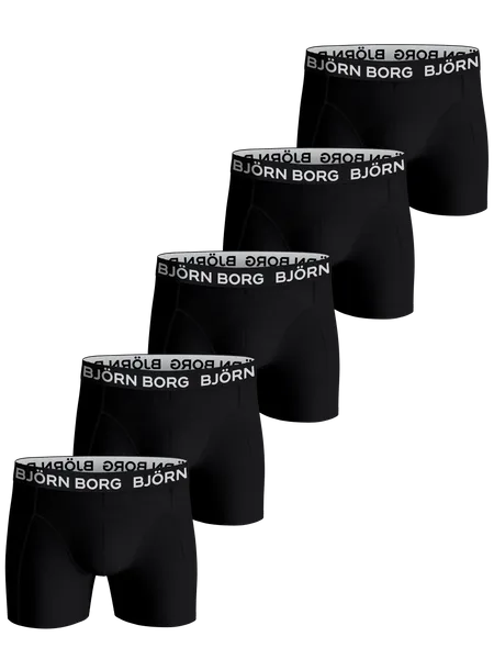 Bild 1 för Björn Borg Cotton Stretch Boxers 5-pack Svart, XS