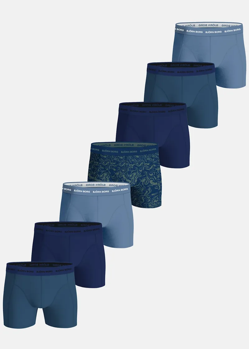 Bild 2 för Björn Borg Cotton Stretch Boxers 7-pack Blå, L