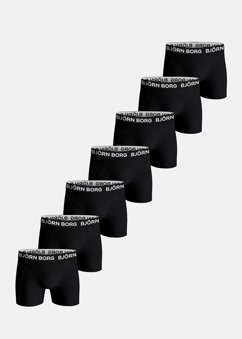 Bild 2 för Björn Borg Cotton Stretch Boxers 7-pack Svart, M