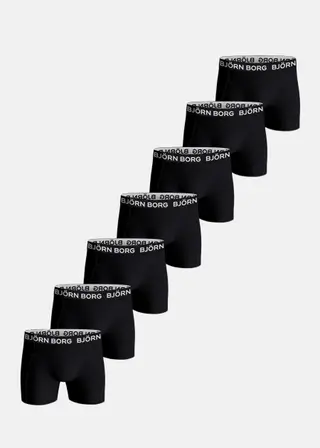 Produktfoto för Björn Borg Cotton Stretch Boxers 7-pack Svart, S