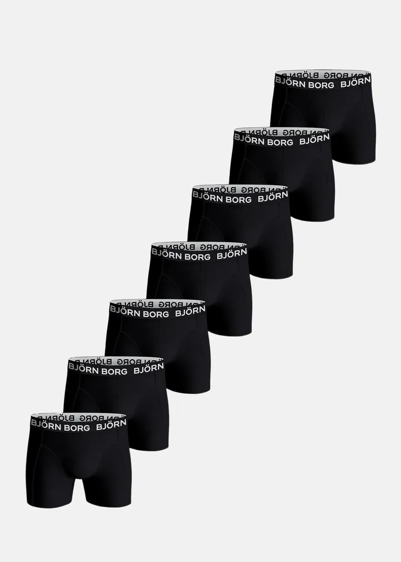 Bild 1 för Björn Borg Cotton Stretch Boxers 7-pack Svart, S