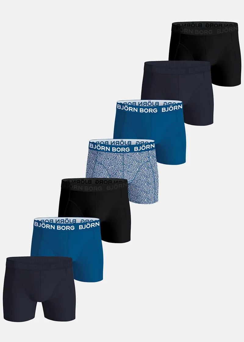 Bild 2 för Björn Borg Cotton Stretch Boxers 7-pack Svart, S