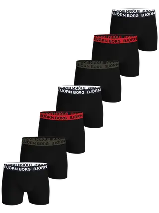 Produktfoto för Björn Borg Cotton Stretch Boxers 7-pack Svart, XL