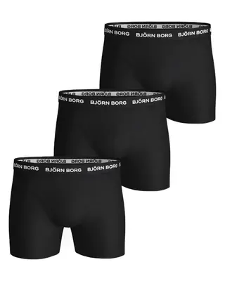 Produktfoto för Björn Borg Essential 3-pack Cotton Strech Shorts Black - Size XXL