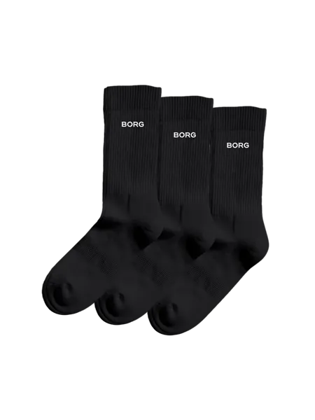 Bild 1 för Björn Borg Essential Crew Socks 3-pack Svart, 35-38